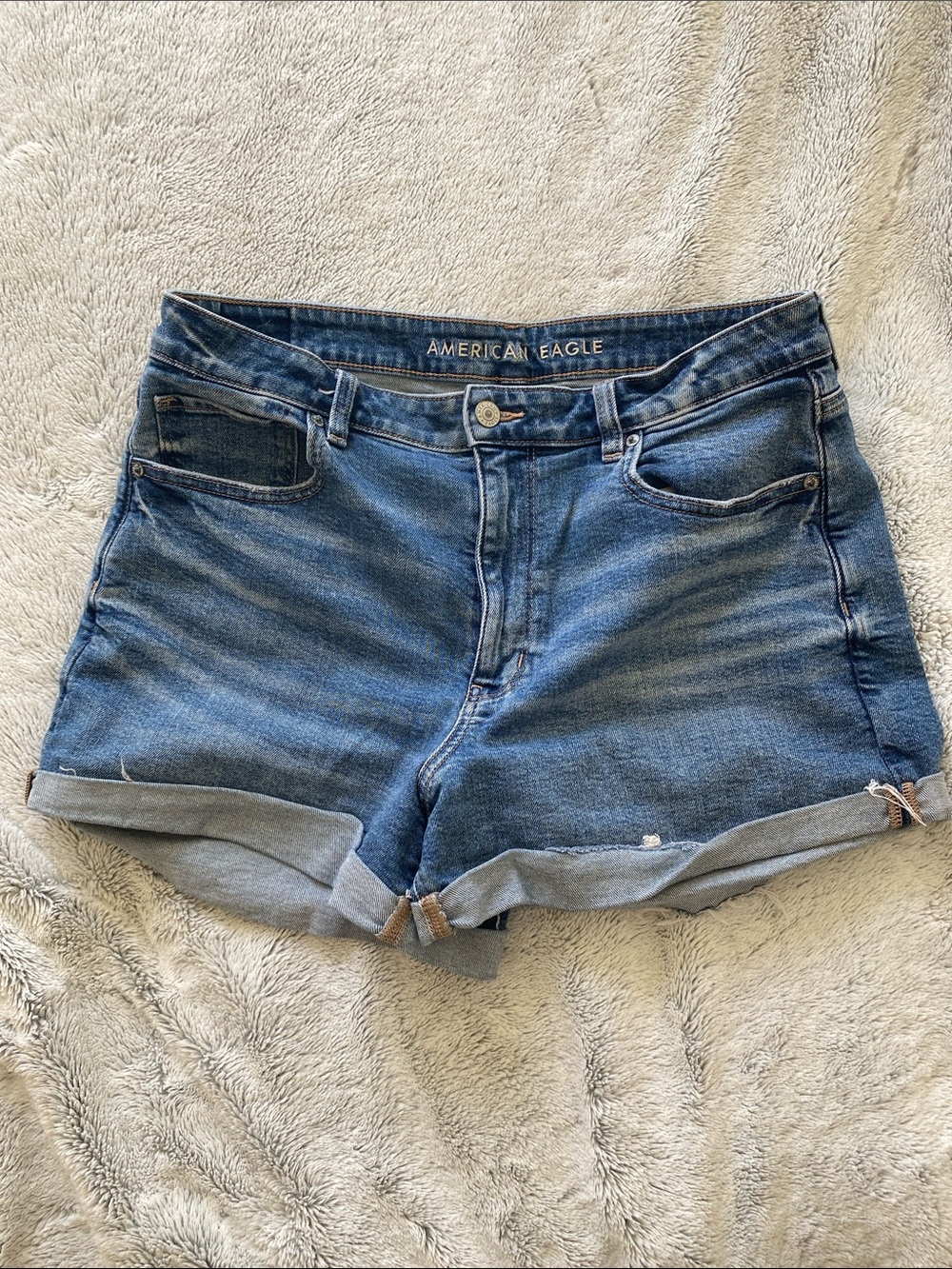 American Eagle Outfitters Mom Short Denim Shorts Size 14